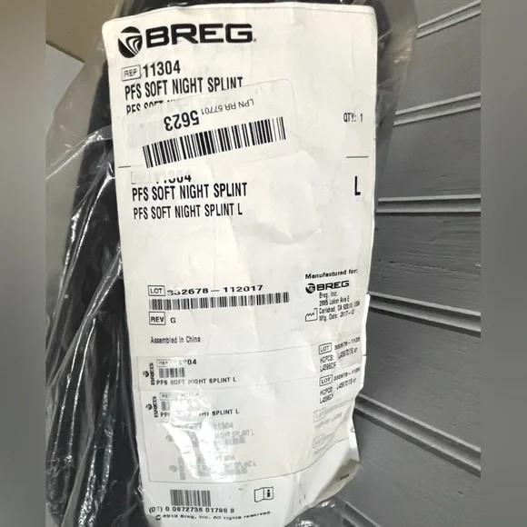 Breg Plantar Fascitis Soft Night Splint Size Large Adjustable Right Or Left NWT - Picture 6 of 13